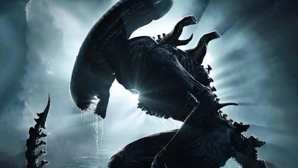 異形：地球主視覺海報，異形現身地球夜景，融合科幻與恐怖氛圍