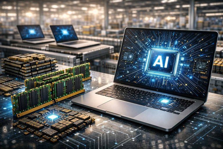Alt 記憶體缺料與AI應用推動下，筆電市場淡旺季連兩年出現反轉現象