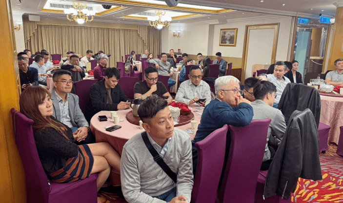 ESMA 2025 尾牙活動，信驊科技謝承儒分享 AI 720 度全景視覺與遠端管理技術