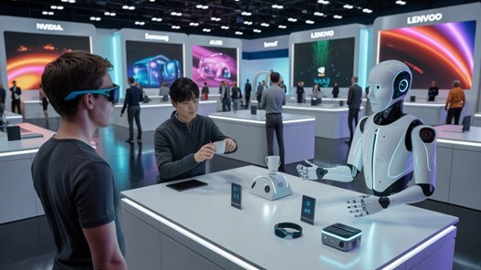 CES 2026 AI and robotics showcase CES 2026消費電子展於拉斯維加斯展示AI與機器人應用