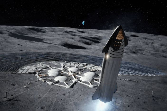 SpaceX火箭與Starlink衛星象徵太空AI算力基礎設施布局