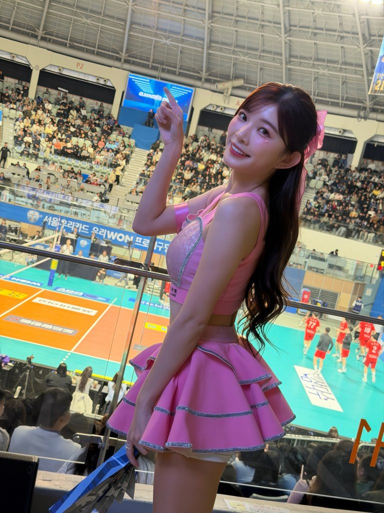 桃氣女孩首度赴韓應援成功 陸筱晴與穎樂率隊在首爾友利排球隊主場交流演出