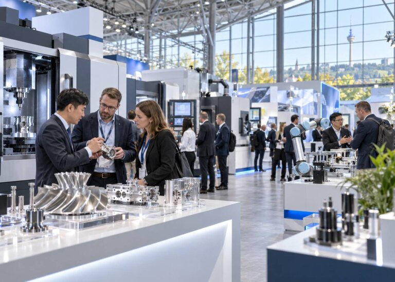 AMB 2026德國斯圖加特展會現場，台灣工具機業者展示智慧製造設備