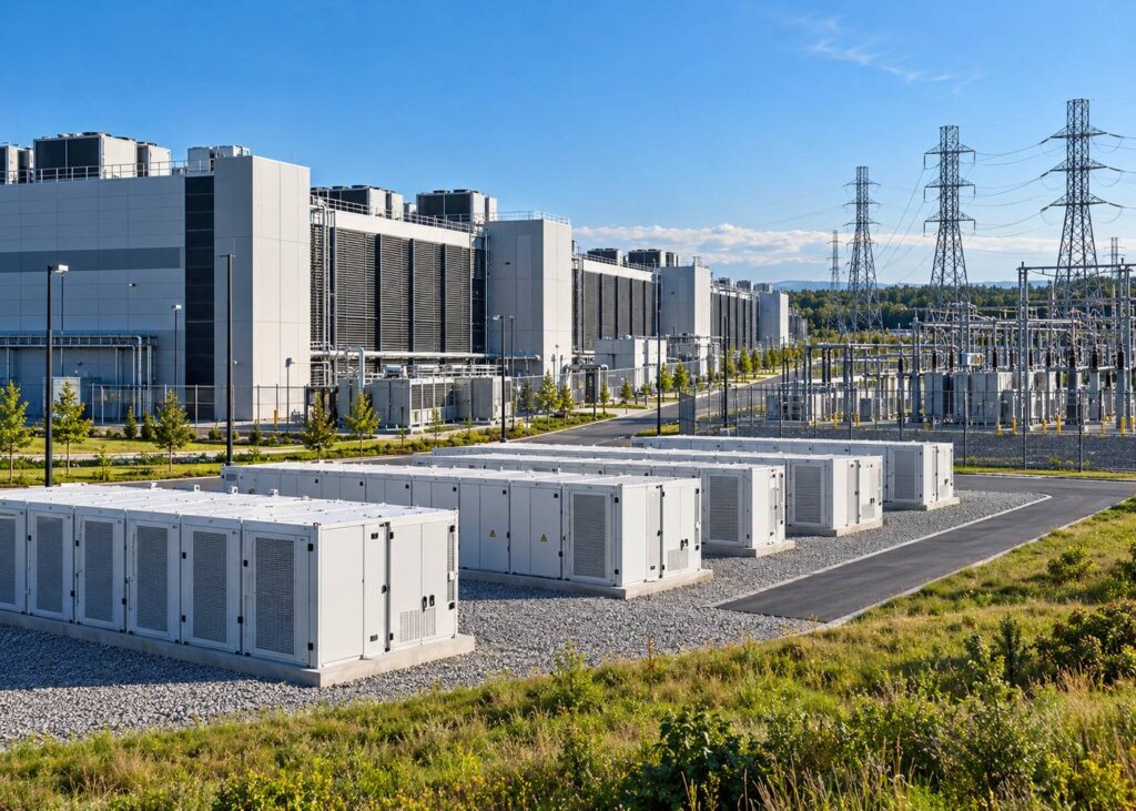 變電站內的變壓器與輸電設備，呈現美國電網設備安全審查議題。